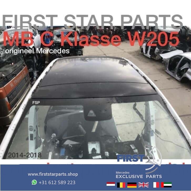 W205 compleet Panoramadak Mercedes C Klasse 2014-2018 PANO, Auto-onderdelen, Gebruikt, -, Ophalen of Verzenden, -