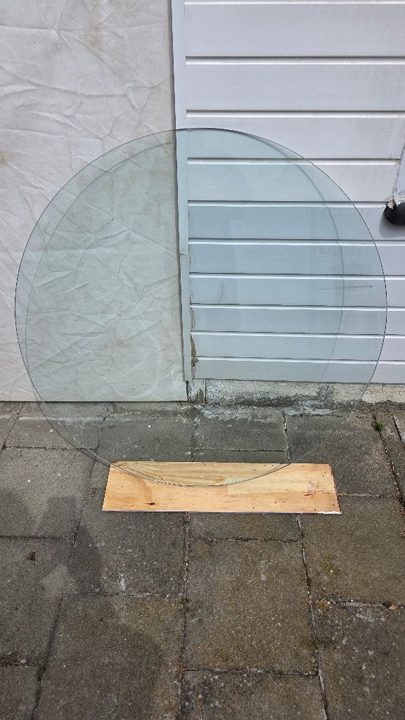 Rond glazen blad, Huis en Inrichting, Tafels | Salontafels, Ophalen, Rond