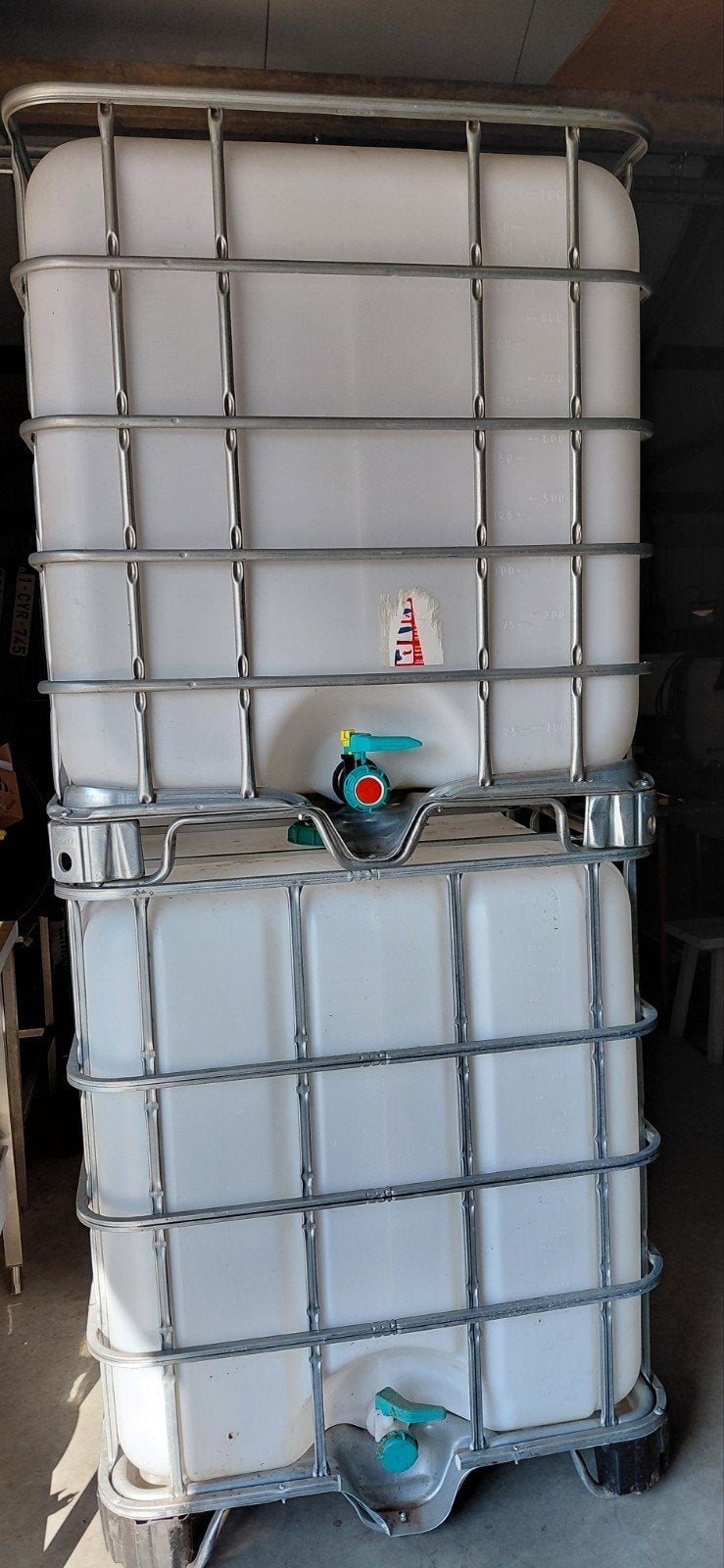 ibc container 1000l, 150 liter of meer, Ophalen, Zo goed als nieuw, Metaal