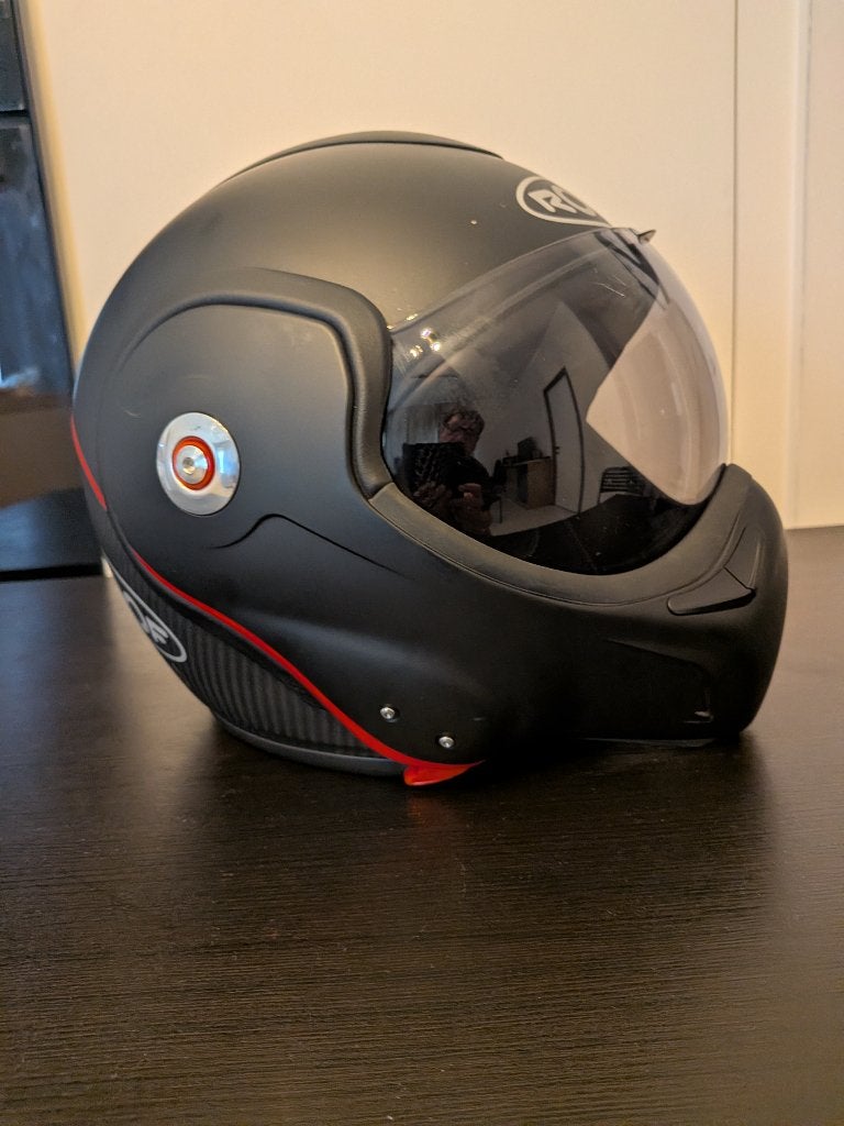 Helm ROOF Boxxer Carbon zwart met SENA intercom, Systeemhelm, Heren, Nieuw zonder kaartje, XXL