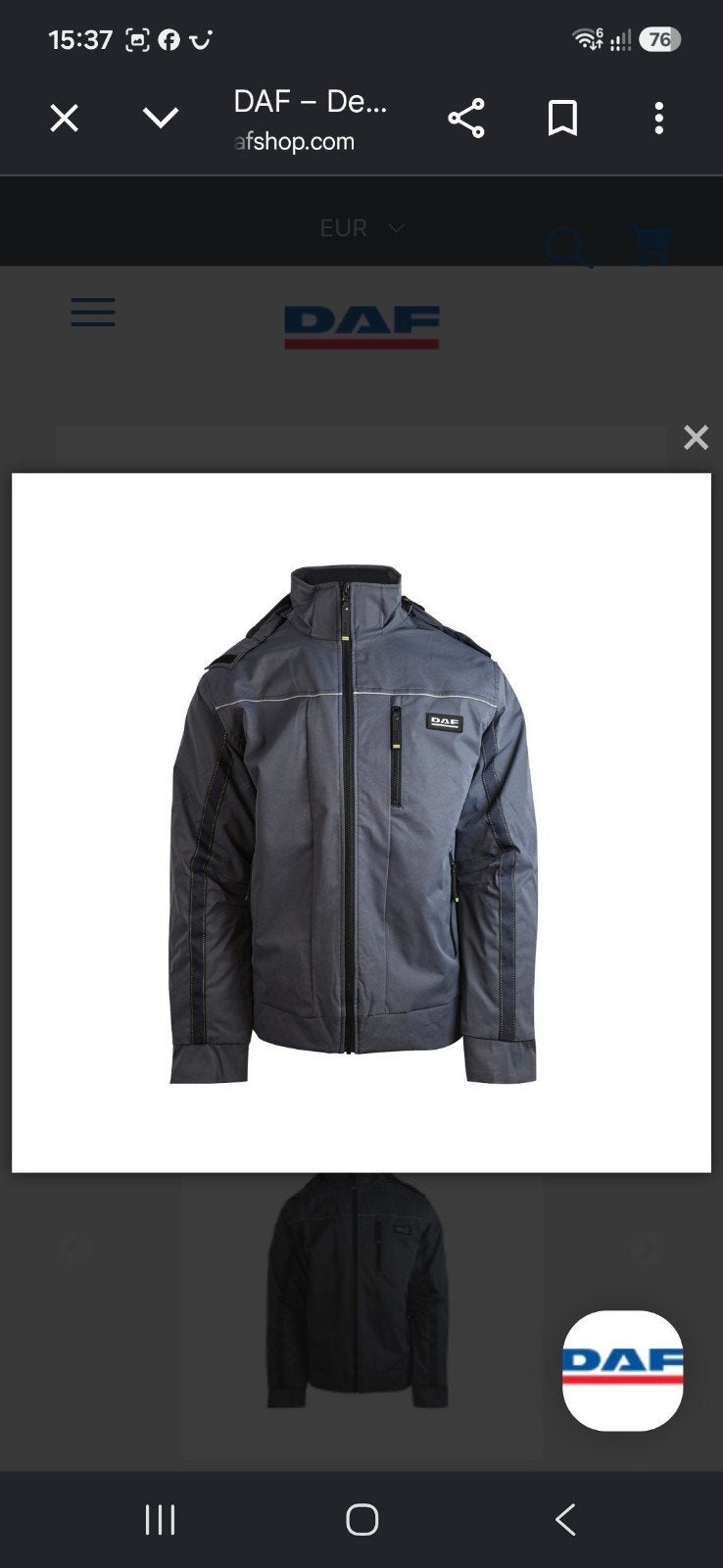 DAF jacket met afneembare kap. XL, Vêtements | Hommes, Gris, DAF, Taille 56/58 (XL), Comme neuf
