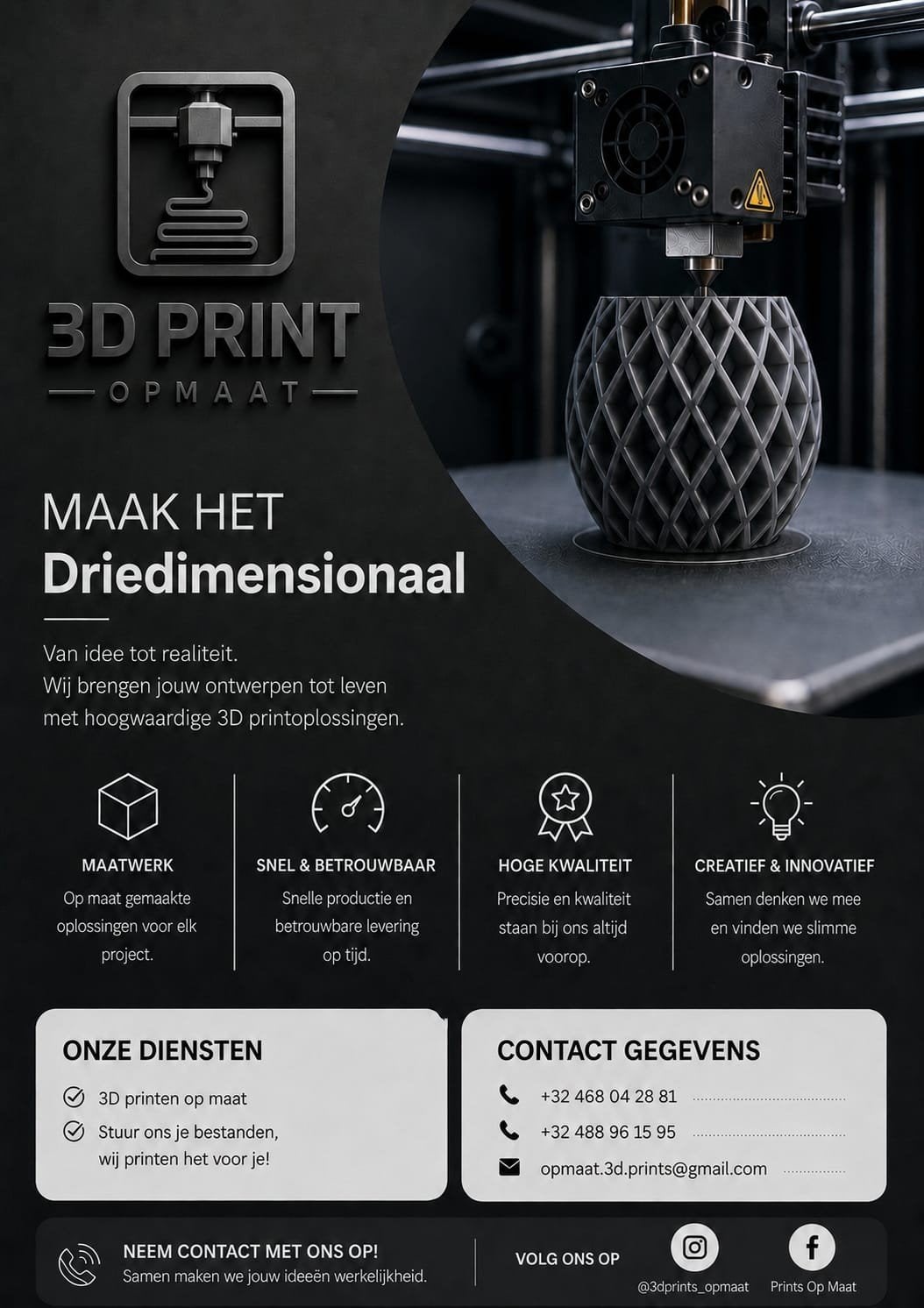 3D prints op maat, Informatique & Logiciels, 3D Fournitures d'imprimante, Enlèvement ou Envoi