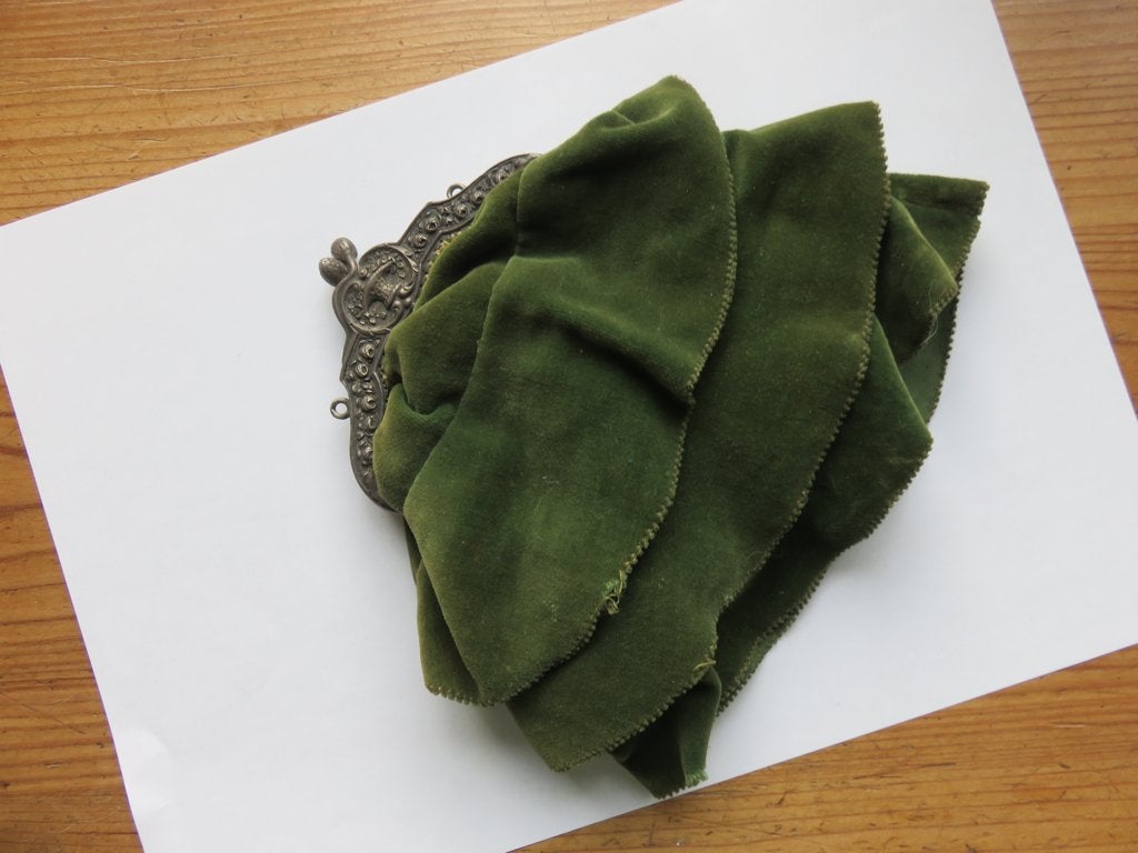 Oud fluwelen reticule, Verzamelen, Kleding en Patronen, Ophalen of Verzenden, Gebruikt, Overige typen