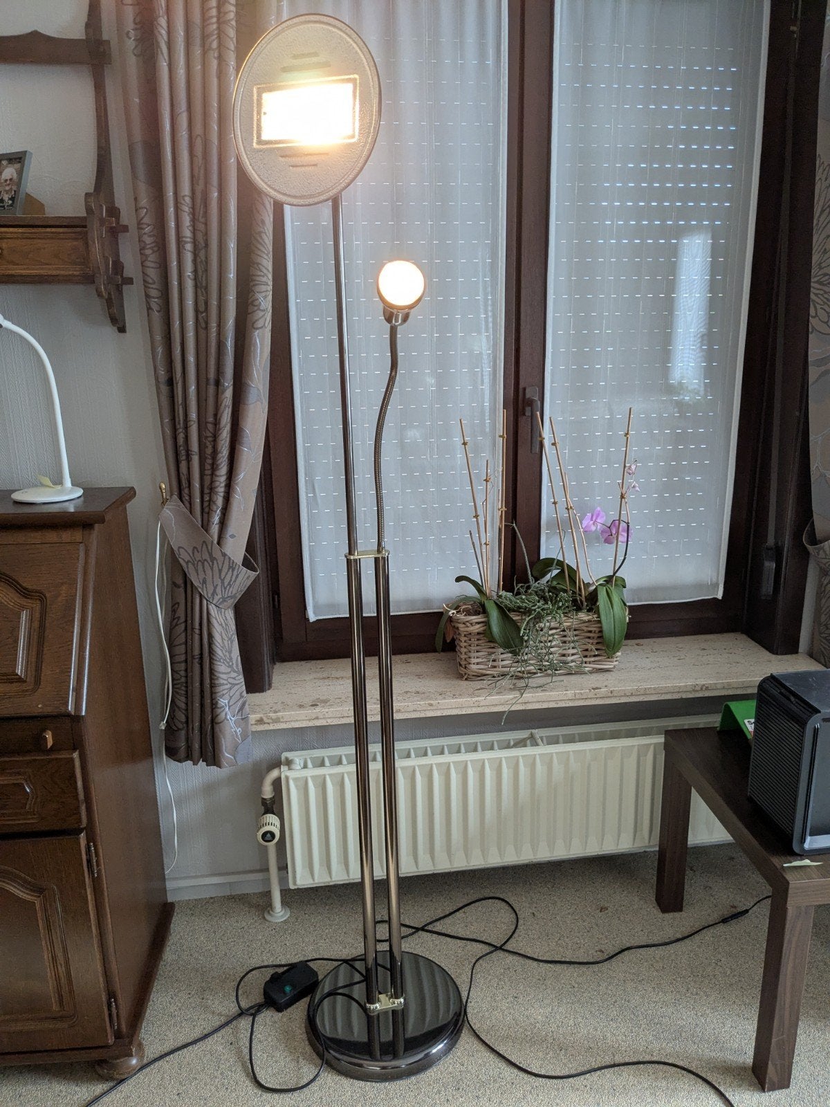hoge lamp met leeslamp, Huis en Inrichting, Ophalen