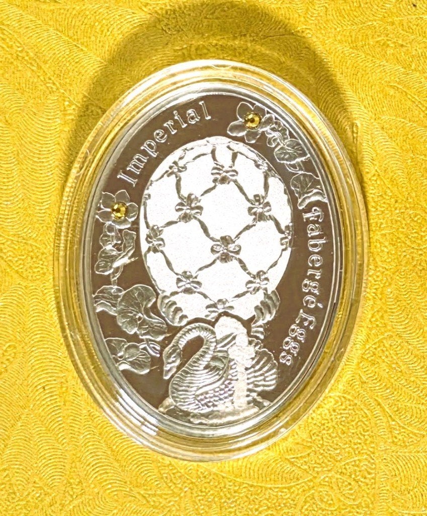 Munten - Fabergé massief zilveren munten., Ophalen of Verzenden, Zo goed als nieuw