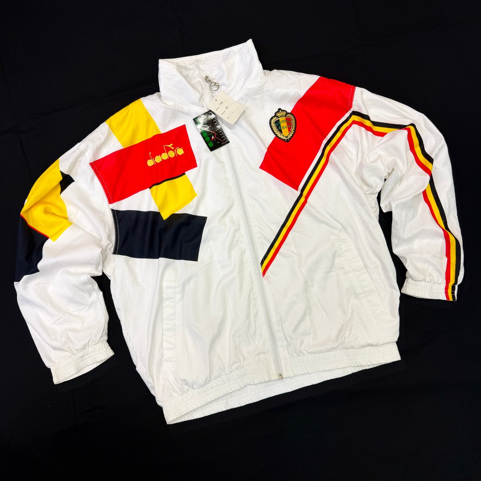 Retro 90s Rode Duivels België trainingsjas Diadora, Verzamelen, Sportartikelen en Voetbal, Zo goed als nieuw, Shirt, Ophalen of Verzenden
