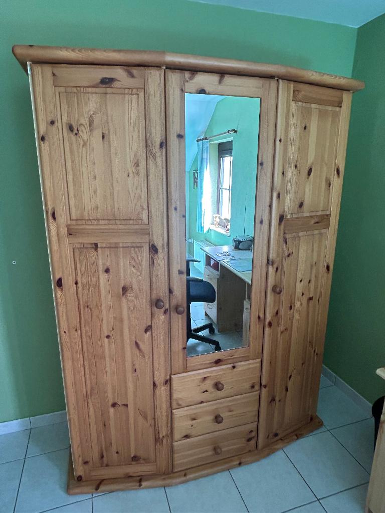 meubles de chambre en pin, Huis en Inrichting, Slaapkamer | Complete slaapkamers, Ophalen, Zo goed als nieuw, Tweepersoons, Meubles en pin