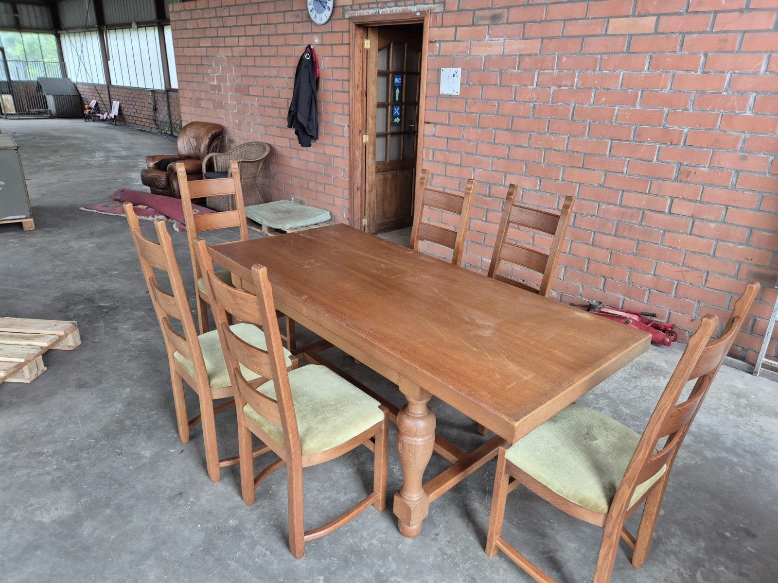 Eiken eettafel en stoelen, Huis en Inrichting, Tafels | Eettafels, Ophalen