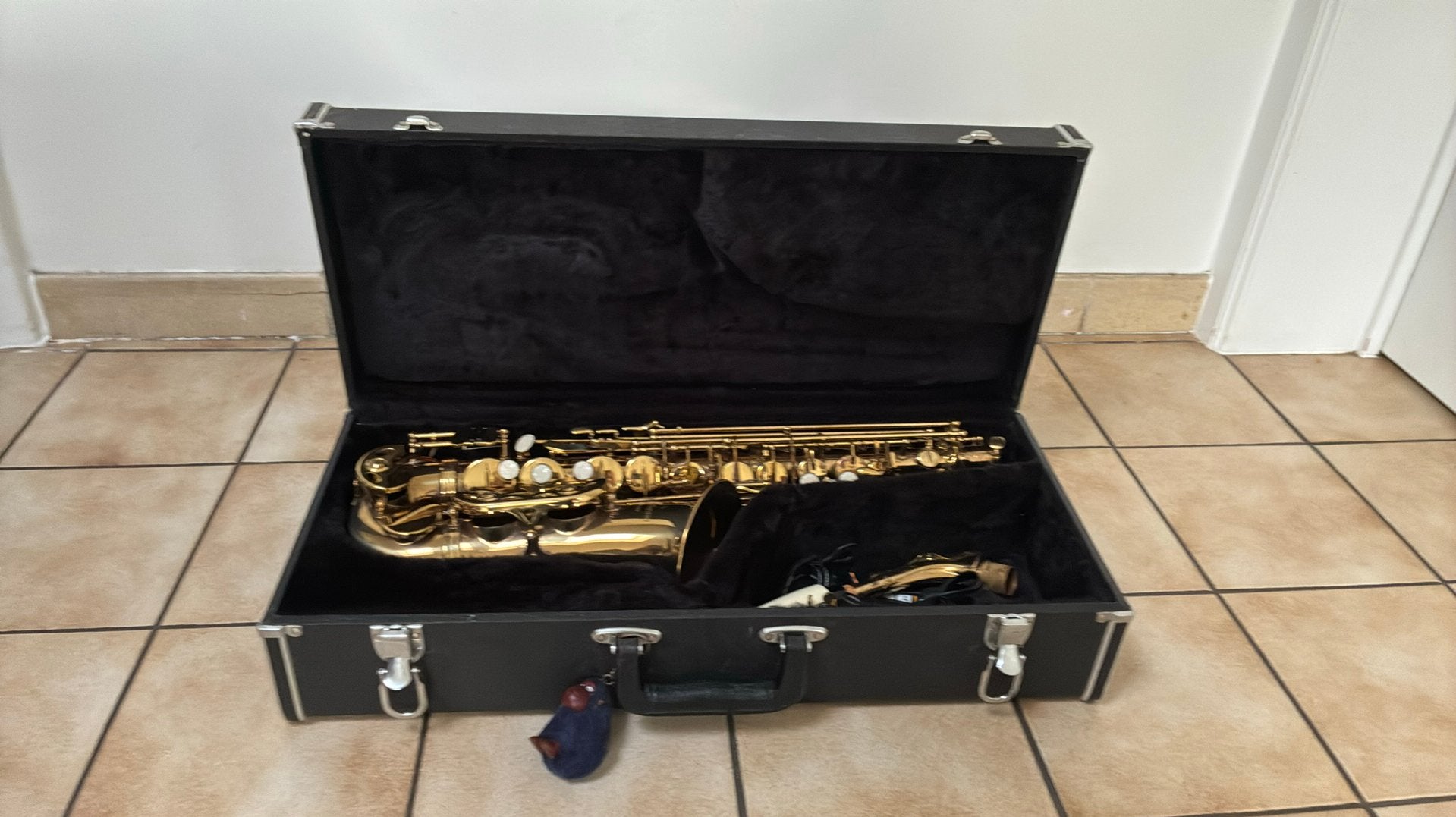 Saxofoon, Ophalen of Verzenden, Gebruikt, Met koffer