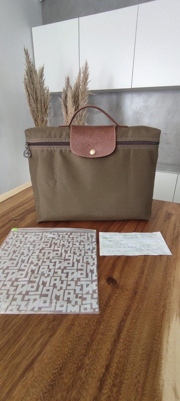 Sac Longchamp Kaki, Enlèvement ou Envoi, Utilisé, Vert, Autres types