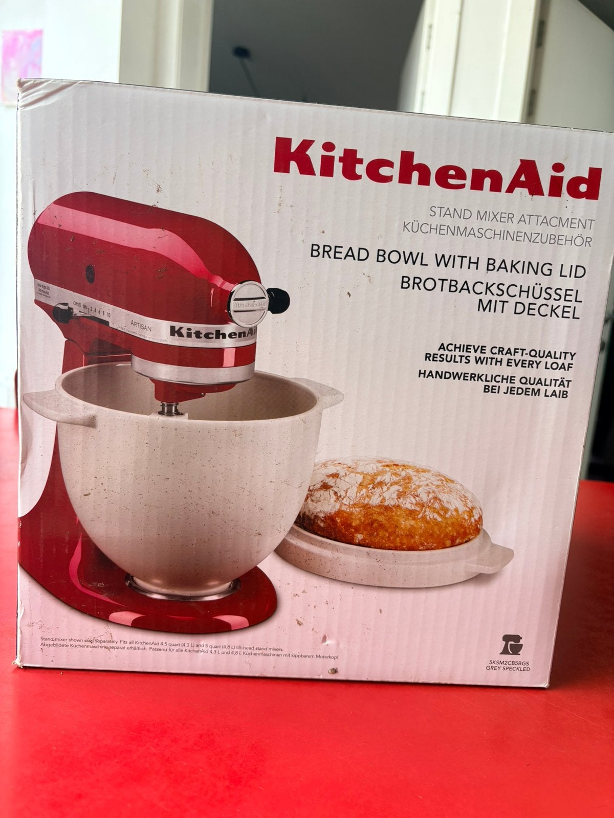 KitchenAid brood keramische broodkom met deksel, Electroménager, Mélangeurs de cuisine, Comme neuf, Enlèvement