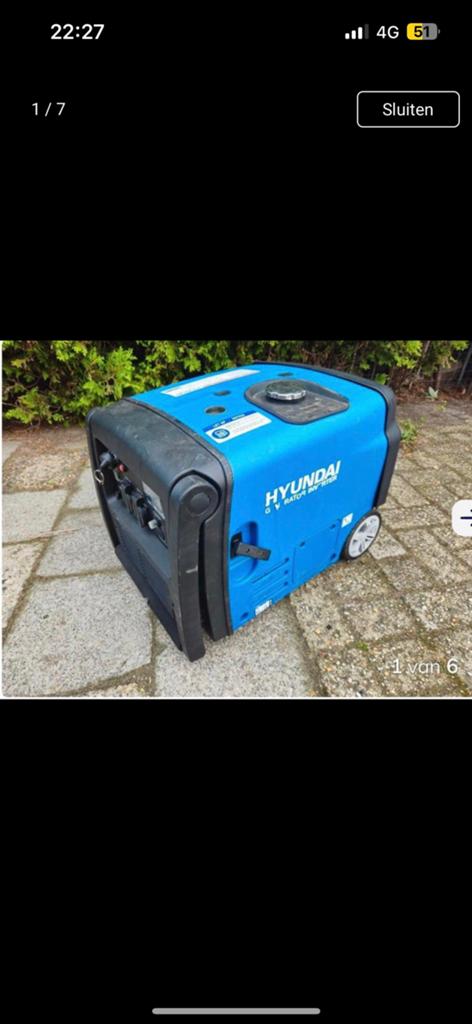 Generator hyundai, Bricolage & Construction, Générateurs, Enlèvement, Comme neuf