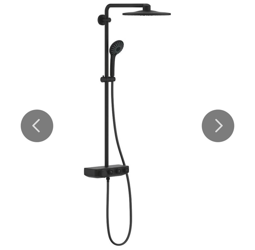 Grohe Euphoria smart douche 310 duo rond phantom black, Ophalen of Verzenden, Zo goed als nieuw, Koper, Douche