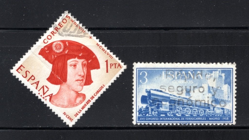 ESPAGNE Lot 1958 timbré, Envoi, Affranchi