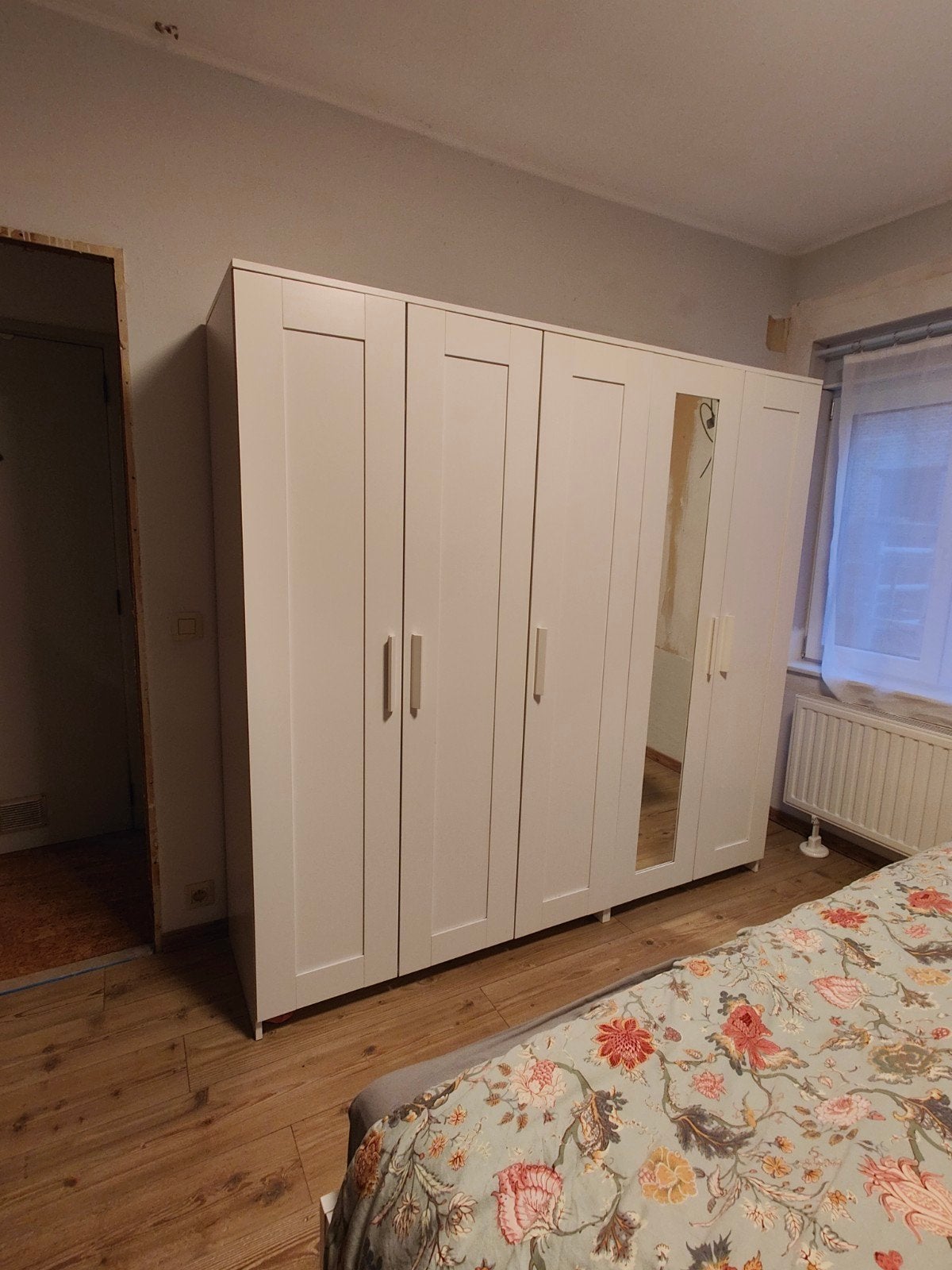 Combinatie Brimnes Ikea 2x kledingkast wit, Ophalen, Gebruikt