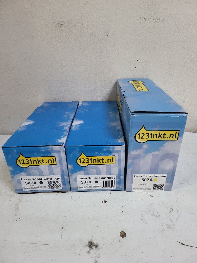 HP 507X (CE400X) toner zwart 2x/HP 507A (CE402A) Yellow, Computers en Software, Printerbenodigdheden, Ophalen of Verzenden, Nieuw