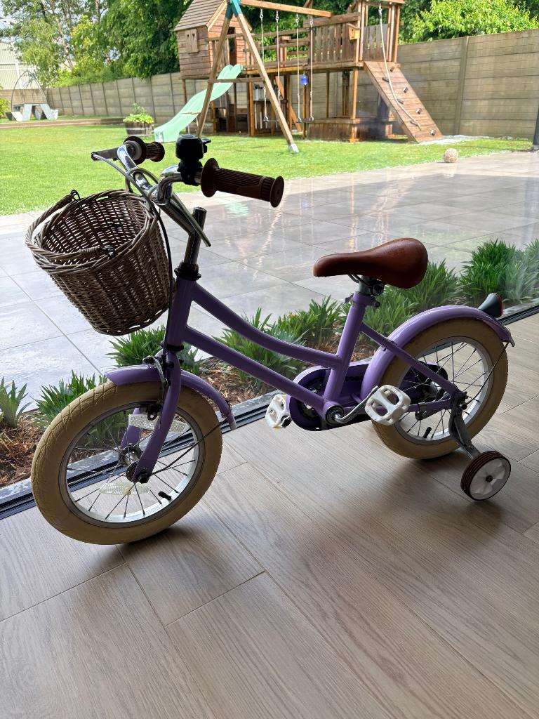 Kinderfiets 14 inch lila generation hip, Ophalen, Terugtraprem, Gebruikt, 14 inch of minder