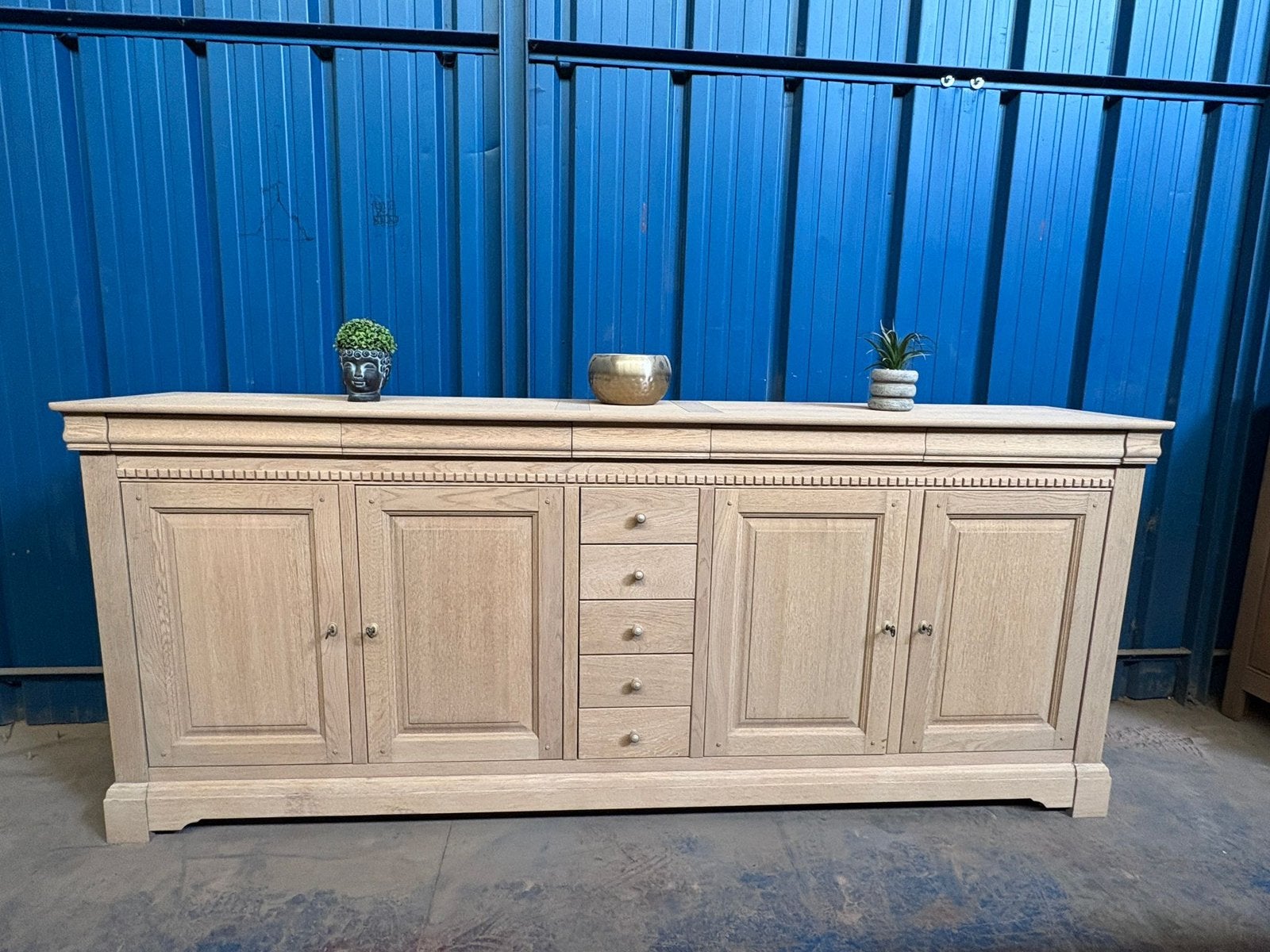 LOUIS-PHILIPPE DRESSOIR VAN GEAIRBRUSHT EIKENHOUT, Ophalen, Zo goed als nieuw, Eikenhout
