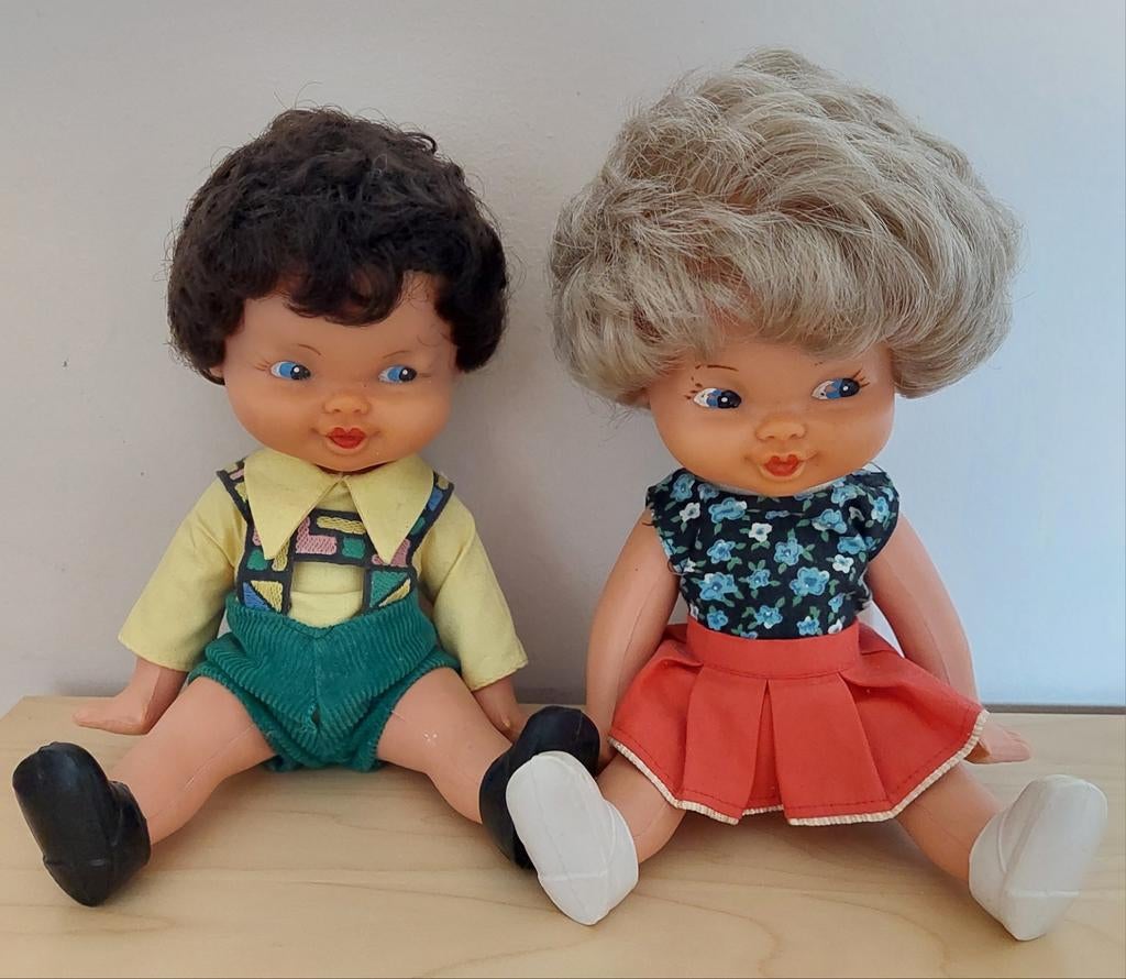 2 vintage poppen, Ophalen of Verzenden, Pop