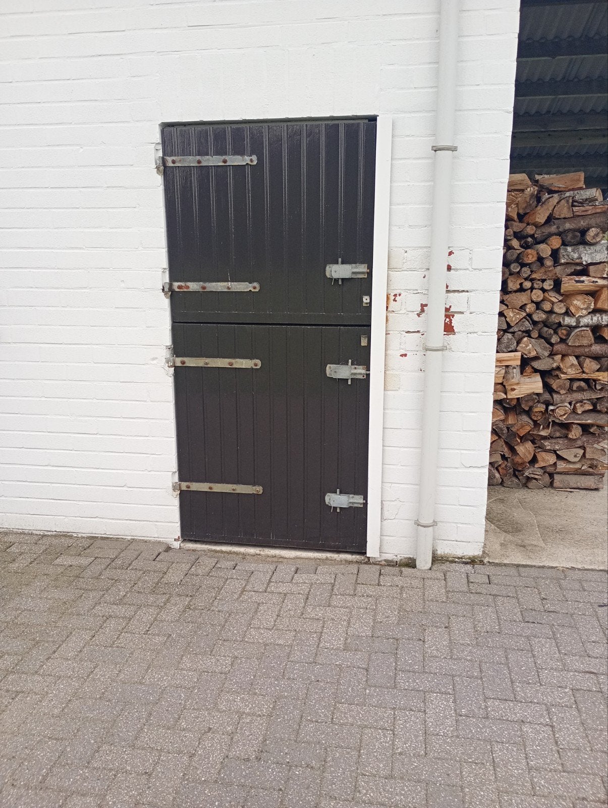 hard houten paardendeur., Porte extérieure, Enlèvement, Bois, 100 à 120 cm