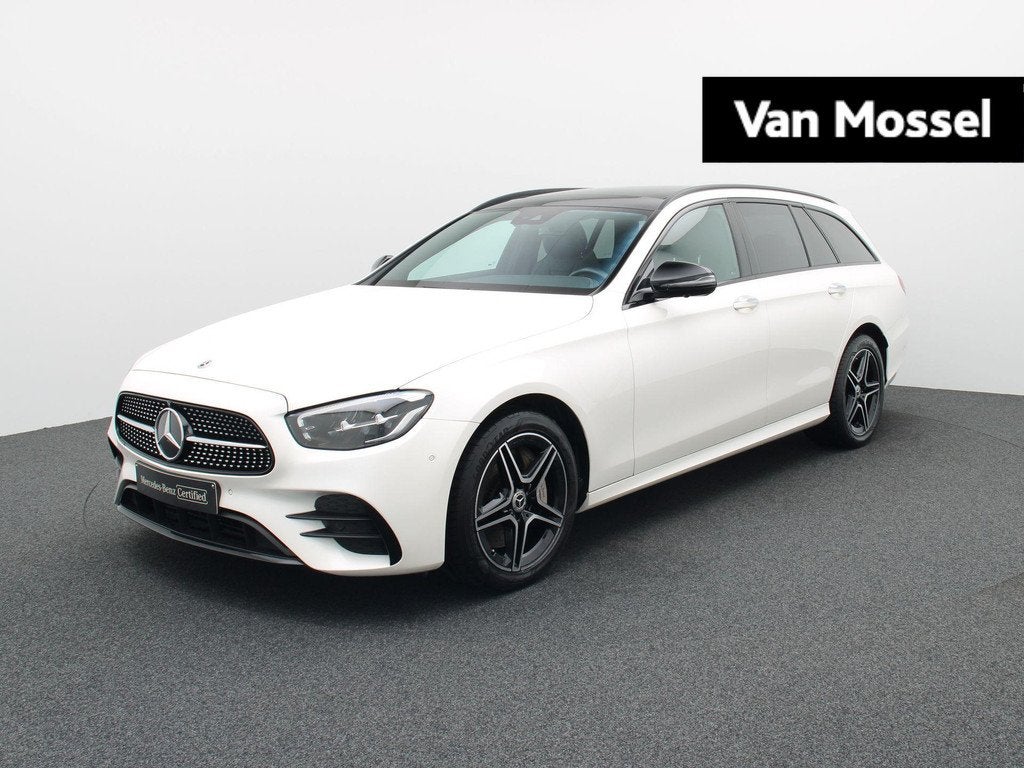 Mercedes-Benz E 300 e Estate AMG LINE + LEDER + PANO DAK + B, Auto's, Mercedes-Benz, Automaat, Gebruikt, 4 cilinders, 1960 kg
