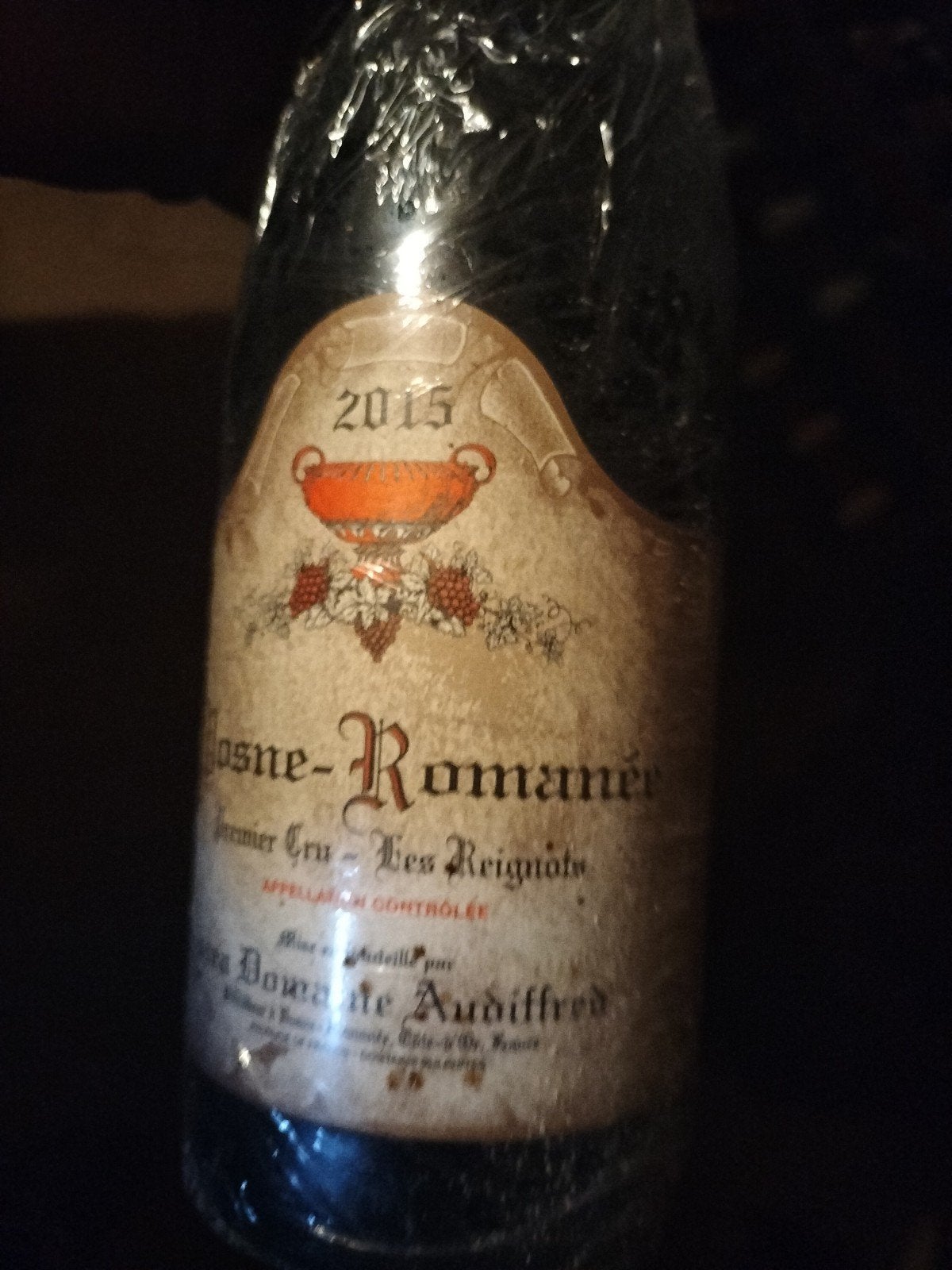 6 vosne romanee 2014/2015 1er cru les regniots audifred, Collections, Enlèvement