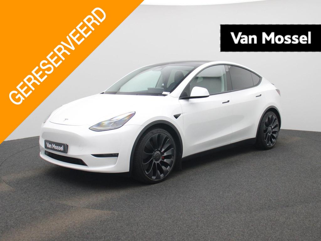 Tesla Model Y Long Range Dual Motor AWD AUTOPILOT | CAMERA |, Auto's, Tesla, Stof, Wit, 5 zetels, 1588 kg