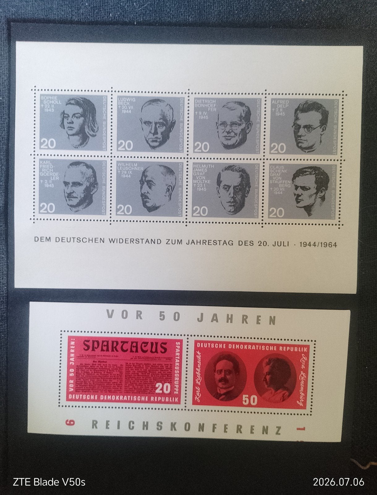 2 timbres-poste et carte postale Histoire, Enlèvement ou Envoi