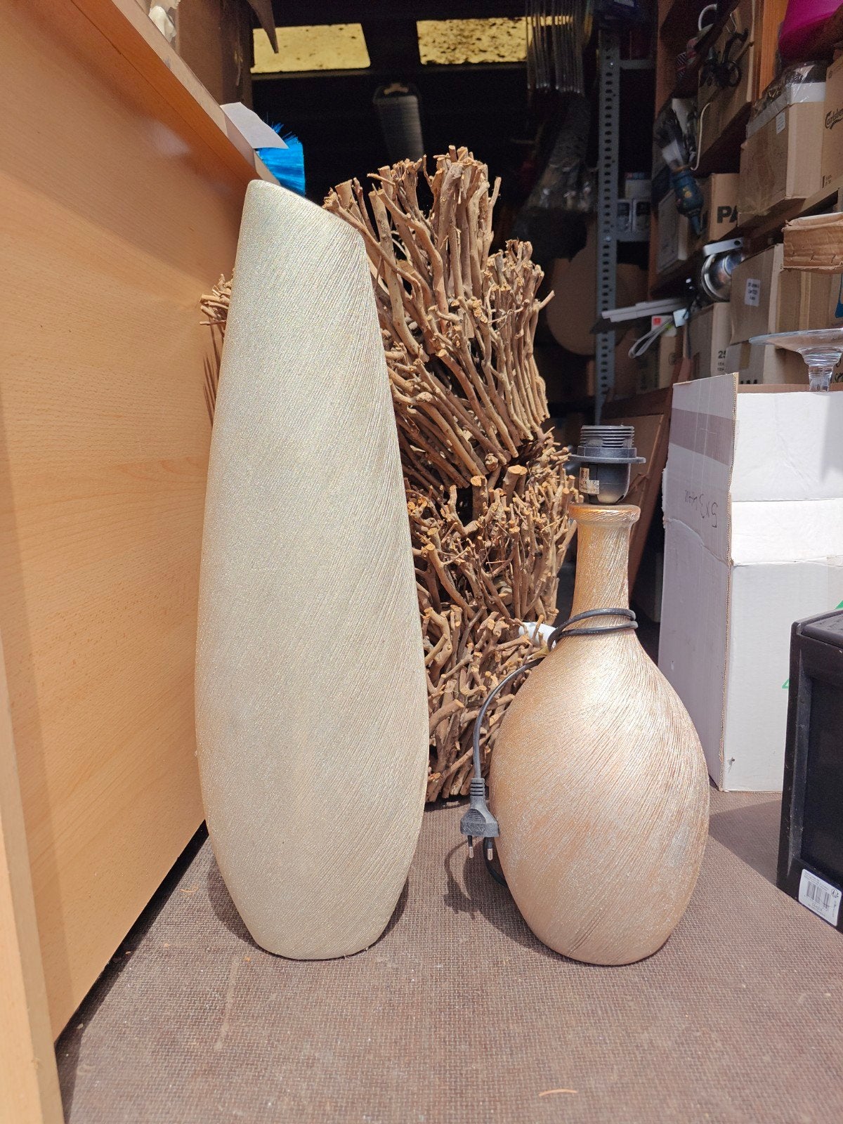 Grote vaas + staande lamp, Ophalen