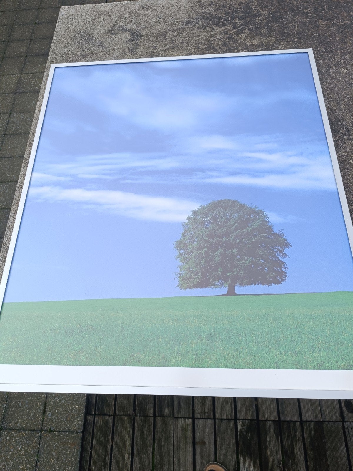 Cadre photo en aluminium 60 x 70 cm, épaisseur 2,5 cm, Maison & Meubles, 60 cm, Autres types, Utilisé, Avec clips
