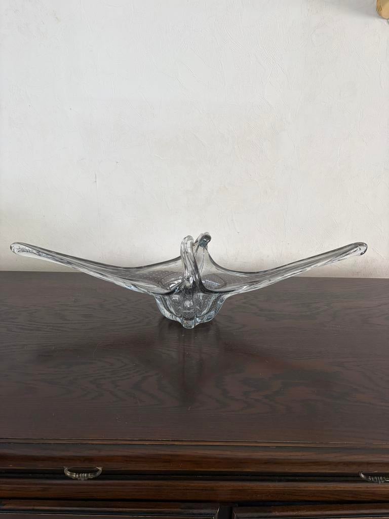 Murano glazen mand – handgeblazen, mid-century, Ophalen of Verzenden, Zo goed als nieuw, Glas