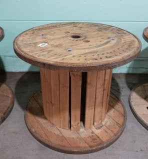 Div. bobijnen Grote houten kabelhaspels diameter125 cm, Enlèvement, Utilisé, Rond, Bois