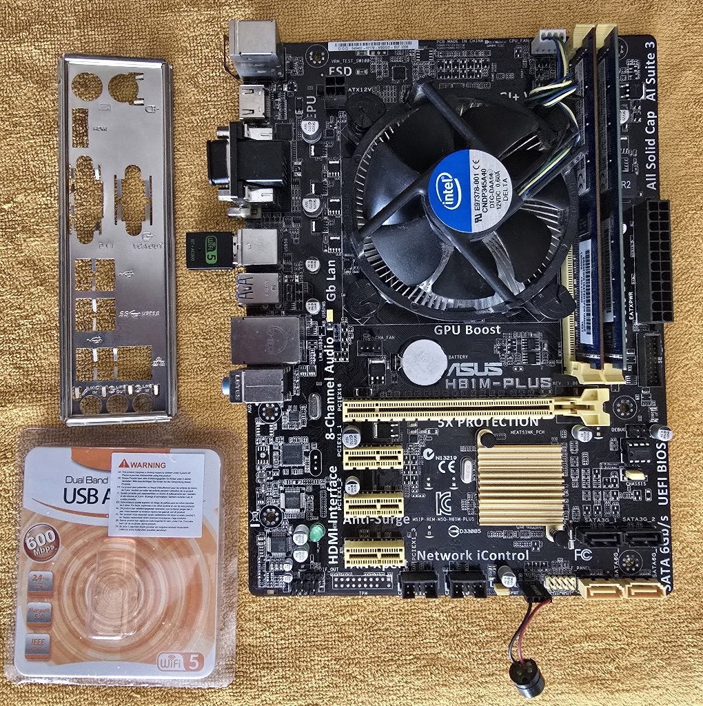 Carte-mère Asus+cpu+ram, Informatique & Logiciels, Cartes mères, Enlèvement ou Envoi, Utilisé, DDR3