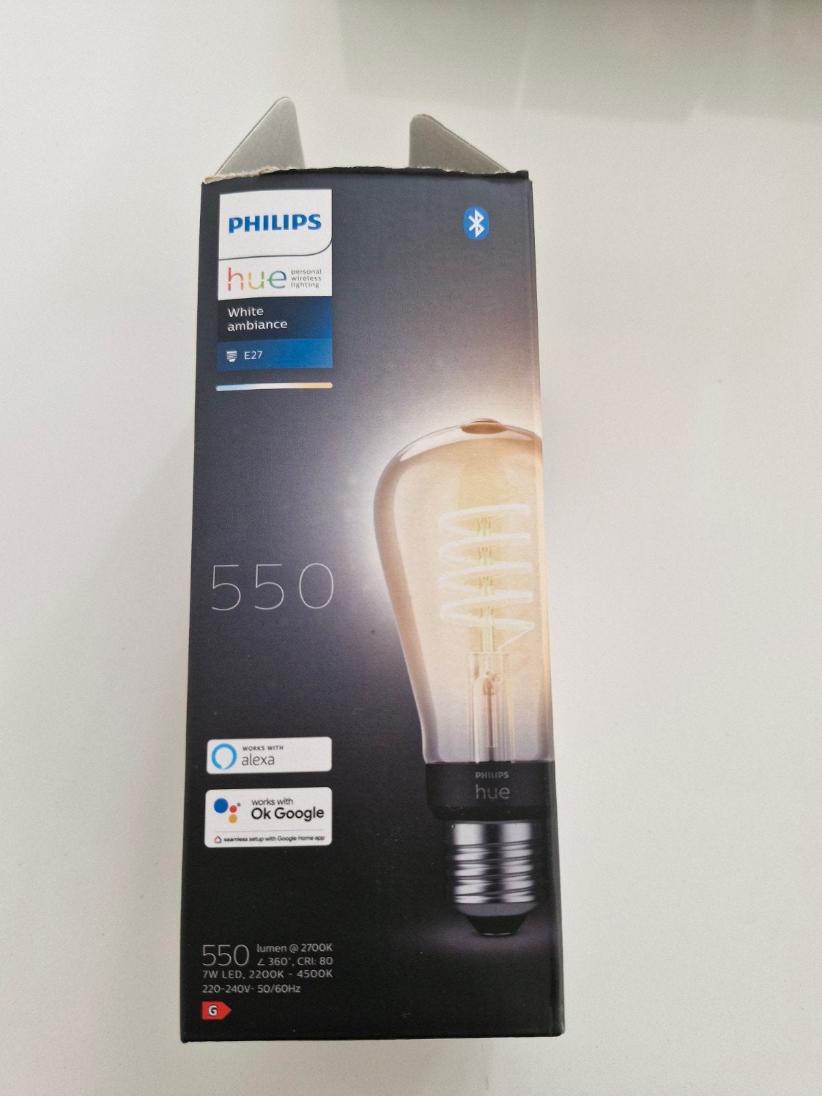 Philips Hue White Ambiance lamp, Maison & Meubles, Lampes | Lampes en vrac, Enlèvement ou Envoi, Moins de 10 watts, E27 (grand)