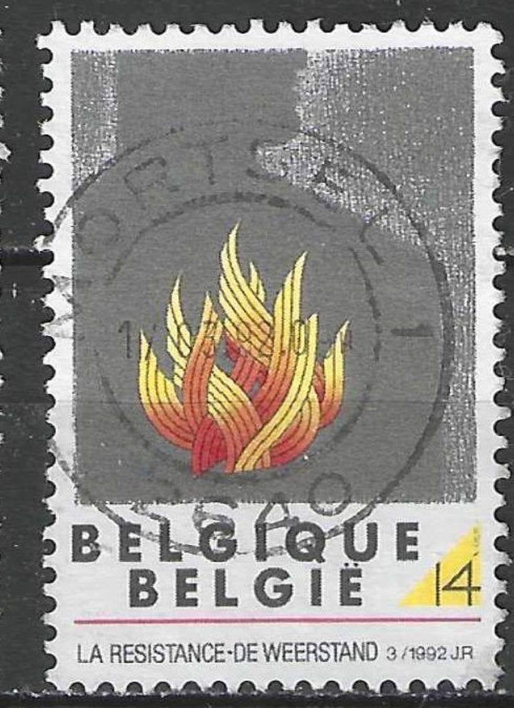 Belgique 1992 - Yvert/OBP 2444 - La résistance pndant  (ST), Envoi, Affranchi, Oblitéré