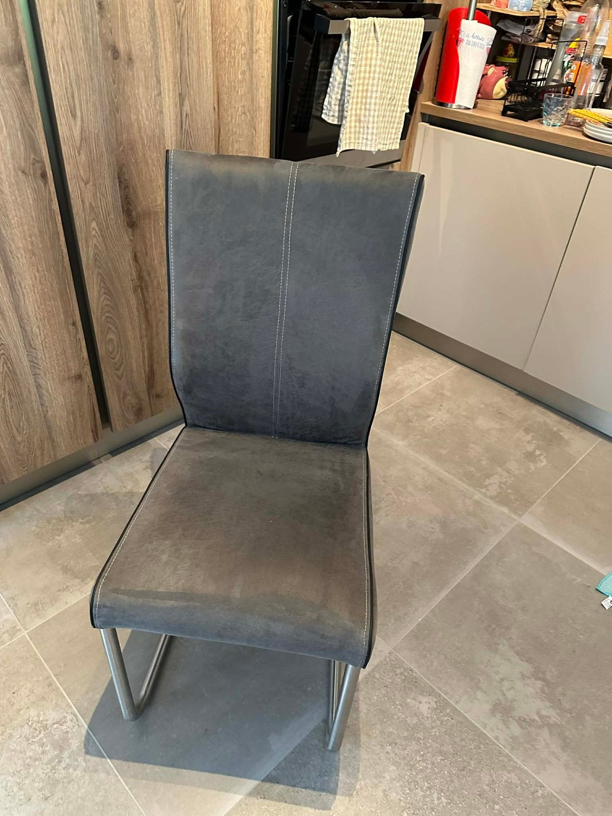 Lot de 5 chaises, Maison & Meubles, Chaises, Gris, Enlèvement, Autres matériaux, Cinq, Six Chaises ou plus