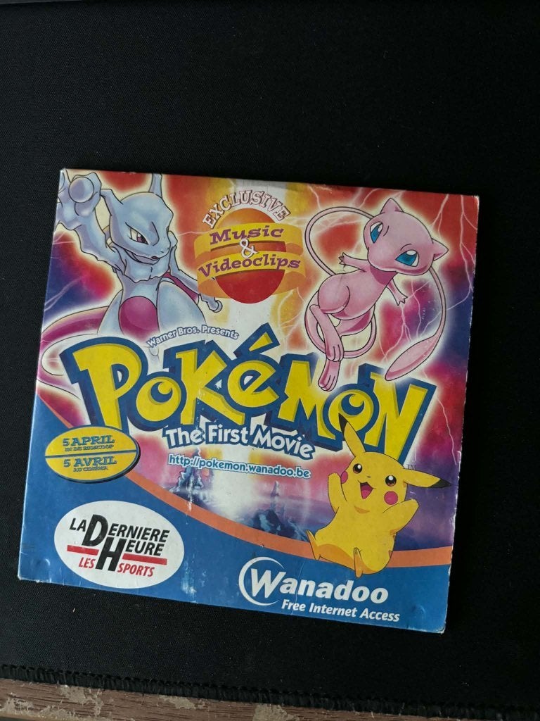 Pokémon The First Movie - Zeldzame Promo CD Wanadoo België, Alle leeftijden, Nederlands, Bonusmateriaal, Ophalen of Verzenden