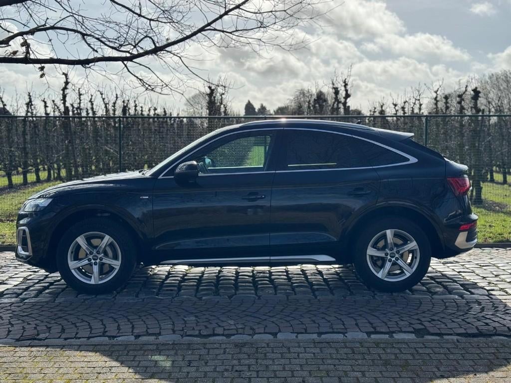 Audi Q5 * SPORTBACK * PHEV 50TFSIe * BTW/TVA * 3x S LINE *, Auto's, Q5, Zwart, Hybride Elektrisch/Benzine, Dealer onderhouden