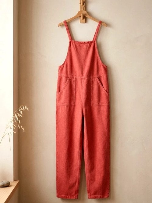 American Vintage salopet rood Small, Kleding | Dames, Overige kleuren, Overige jeansmaten, Ophalen of Verzenden, Zo goed als nieuw