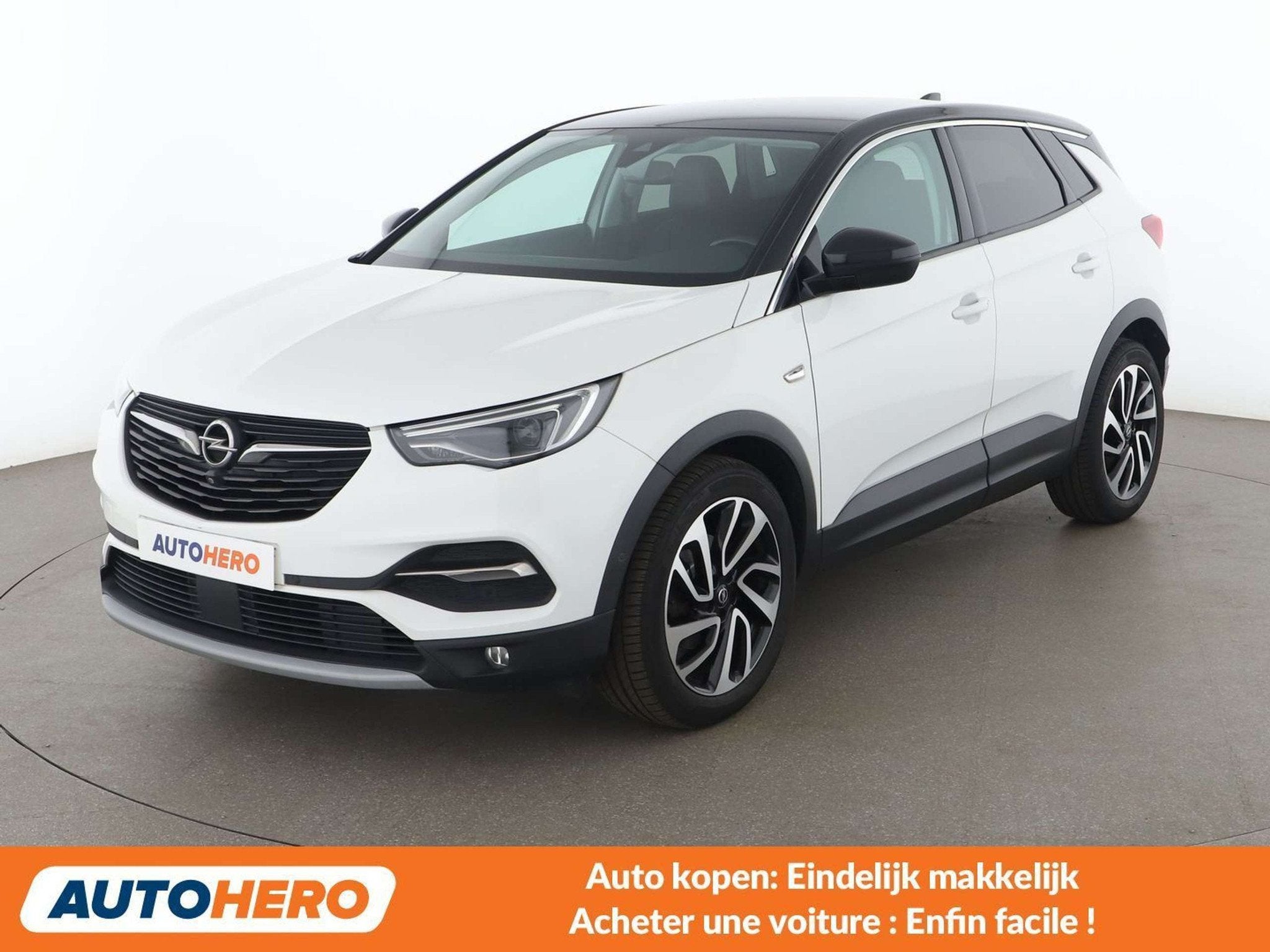 Opel Grandland X 1.2 Turbo Ultimate (bj 2019, automaat), Auto's, Gebruikt, 1199 cc, Overige brandstoffen, Wit