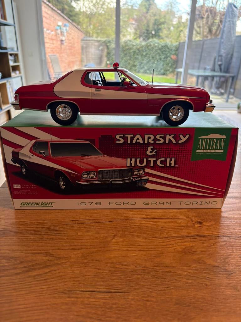 Ford Gran Torino 1/18 - Greenlight, Ophalen of Verzenden, Zo goed als nieuw