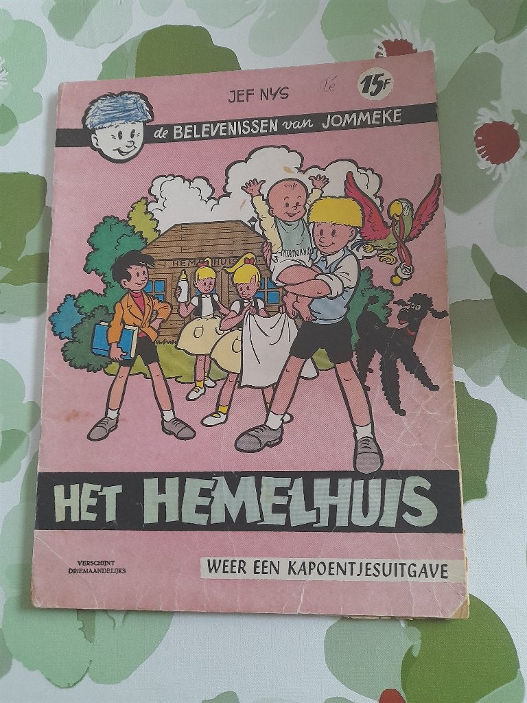 Jommeke nr 6 "Het hemelhuis"jaren 60, Boeken, Stripverhalen, Ophalen of Verzenden, Gelezen