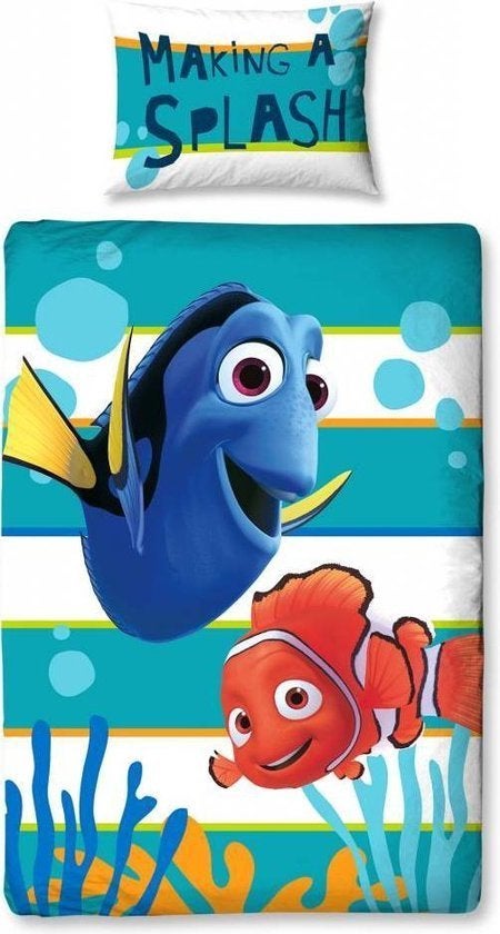 Dekbedovertrek met kussensloop Finding Dory, Ophalen, Gebruikt, Wasbaar, Meerkleurig