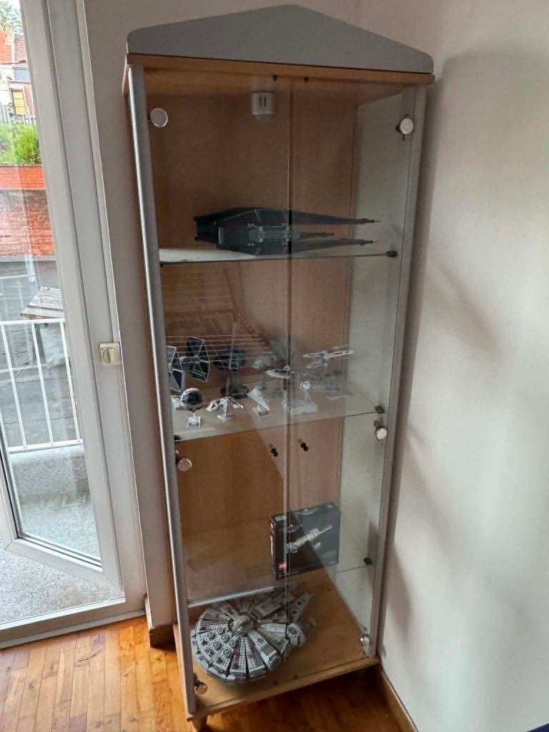 Vitrine 175x35x69 (assez fragile), Huis en Inrichting, Kasten | Vitrinekasten, Ophalen, Met plank(en), Gebruikt, 50 tot 100 cm