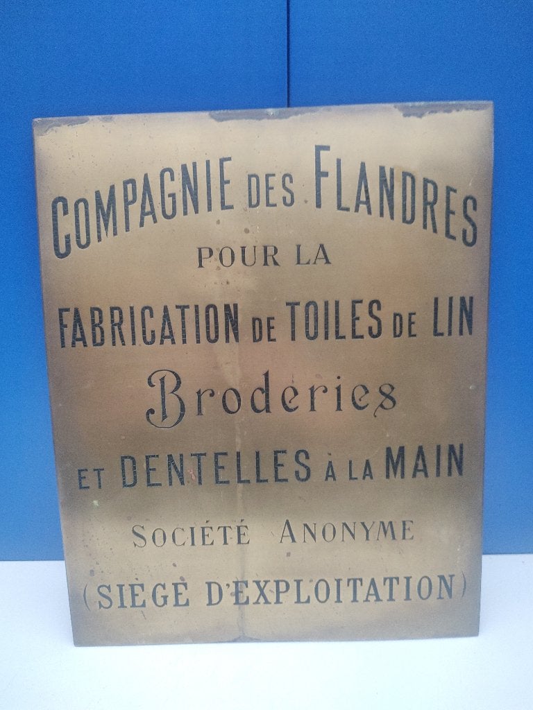 Koperen plaat " Compagnie des Flandres", Collections, Envoi
