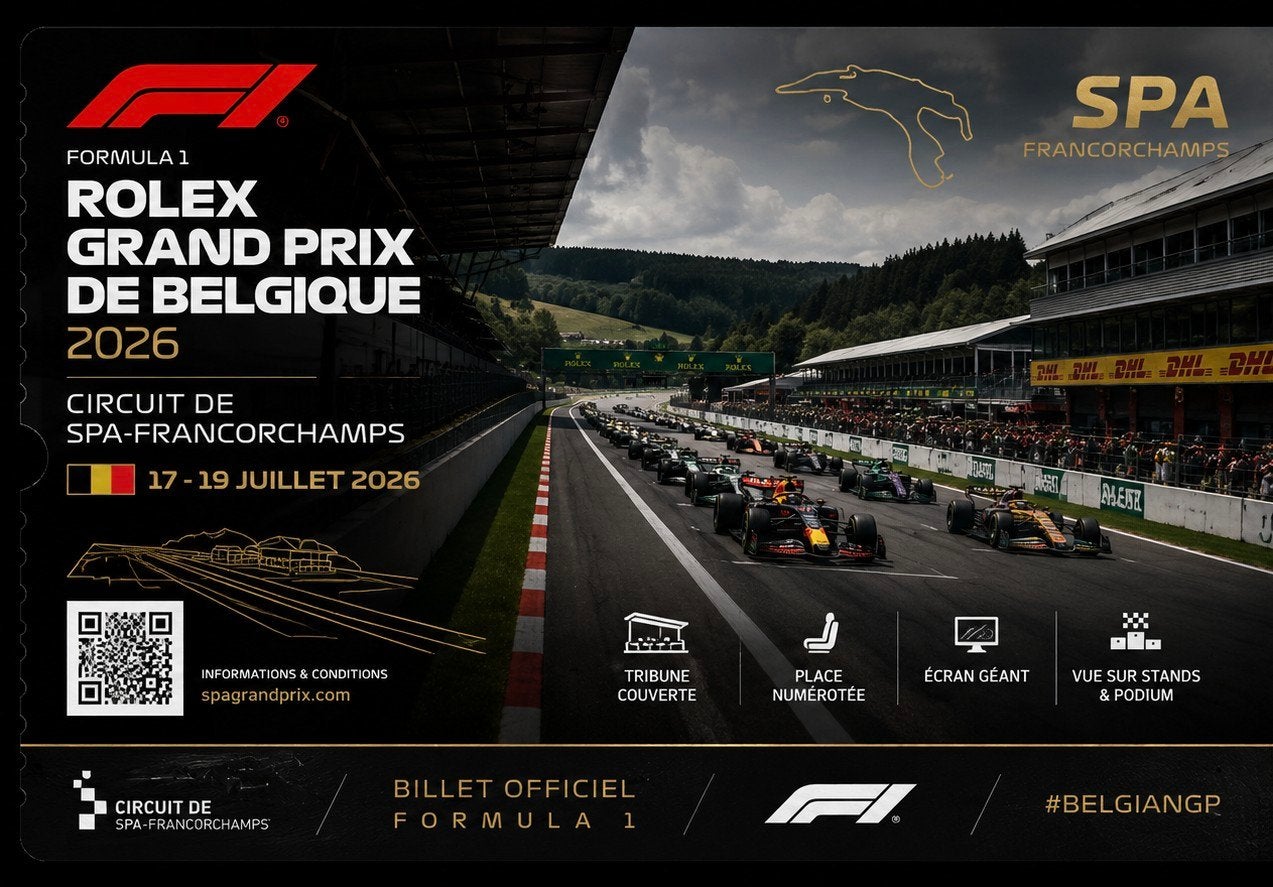 Formule 1-ticket voor spa Francorchamps, Tickets en Kaartjes, Evenementen en Festivals