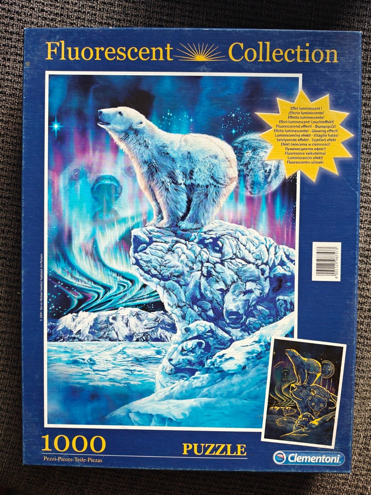 Clementoni puzzel - Ijsbeer, Hobby en Vrije tijd, Ophalen, 500 t/m 1500 stukjes, Zo goed als nieuw, Legpuzzel