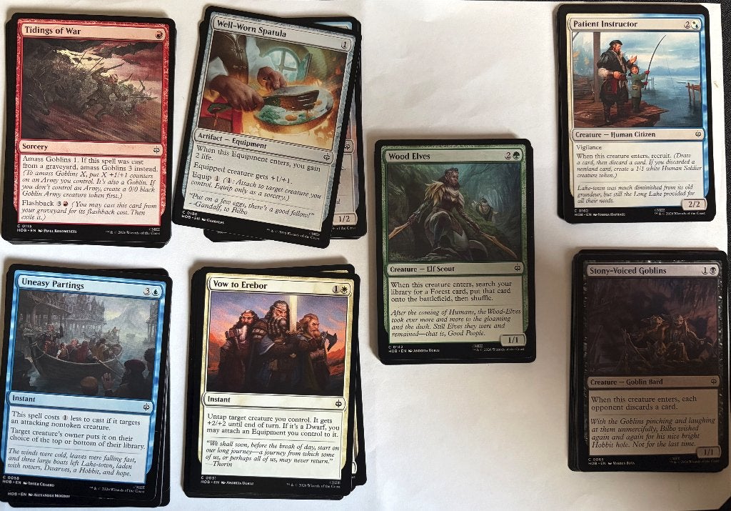 Magic the Gathering - The Hobbit Common Set (Engels), Ophalen of Verzenden, Zo goed als nieuw, Meerdere kaarten
