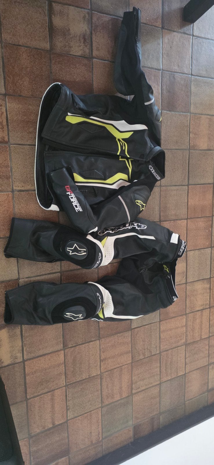 leren motorpak 2 delig alpinestars maat 58, Motos, Enlèvement ou Envoi, Alpinestars, Combinaison, Neuf, sans ticket