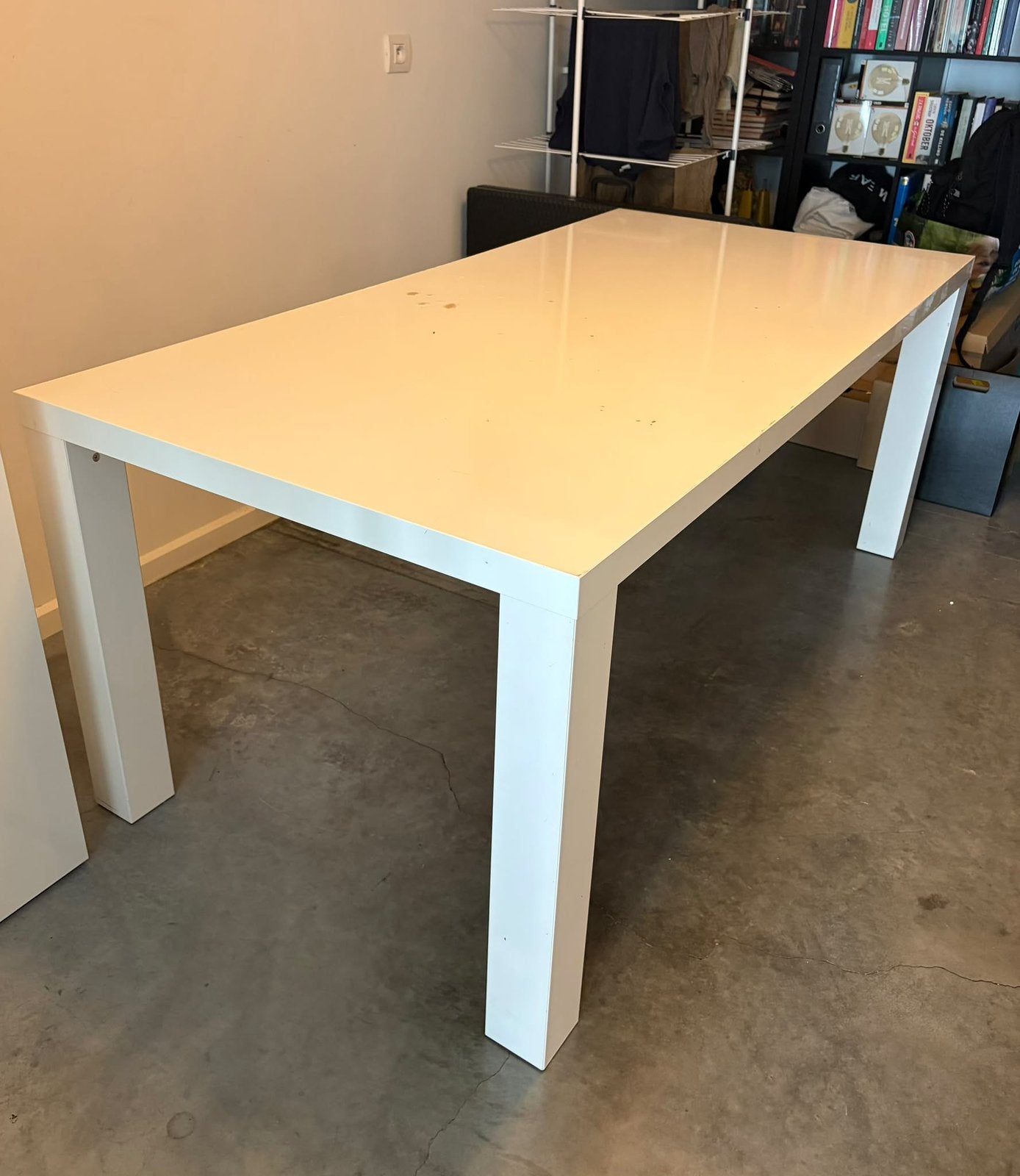Witte tafel, Huis en Inrichting, Ophalen, Gebruikt, 50 tot 100 cm, 150 tot 200 cm